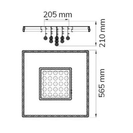 Wofi 11638 - LED dimbare plafondlamp MEDLEY LED/51,5W/230V 2800-5500K + afstandsbediening
