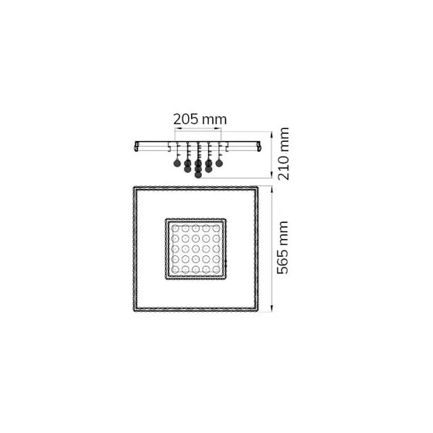 Wofi 11638 - LED dimbare plafondlamp MEDLEY LED/51,5W/230V 2800-5500K + afstandsbediening