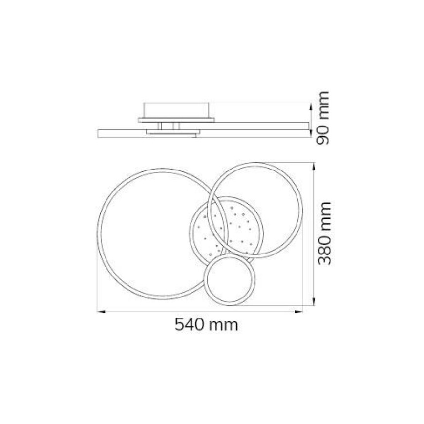 Wofi 11657 - Plafonnier LED à intensité variable KIAH LED/32,5W/230V 3000K