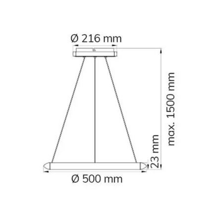 Wofi 11677 - Suspension filaire à intensité variable NEWA LED/27,5W/230V