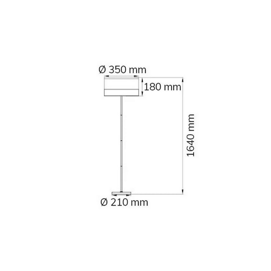 Wofi 11765 - Staande Lamp DAVIE 1xE27/40W/230V