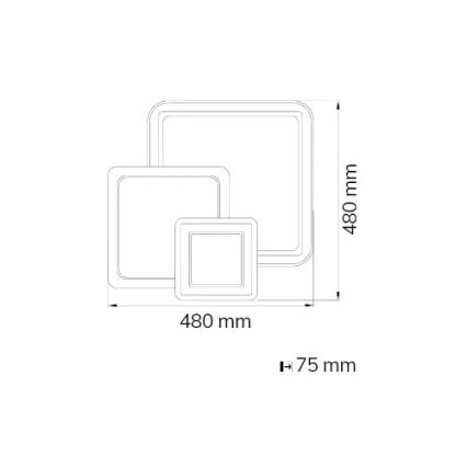 Wofi 11860 - Plafonnier à intensité variable MOLA LED/36W/230V 3000-5500K + Télécommande