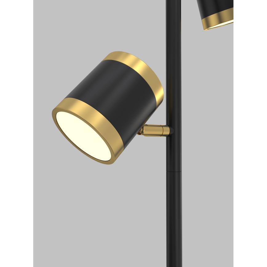 Wofi 3003-304S - Dimbare LED-vloerlamp TOULOUSE 3xLED/7W/230V zwart/goud