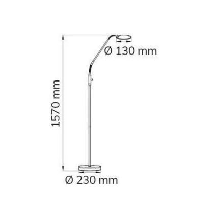 Wofi 3006.01.64.9000 - Dimbare LED Staande lamp TWIN LED/4,6W/230V