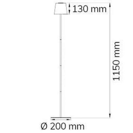 Wofi 3015.01.64.9000 - Lampe sur pied tactile dimmable LED GENK LED/2W/5V 2000 mAh