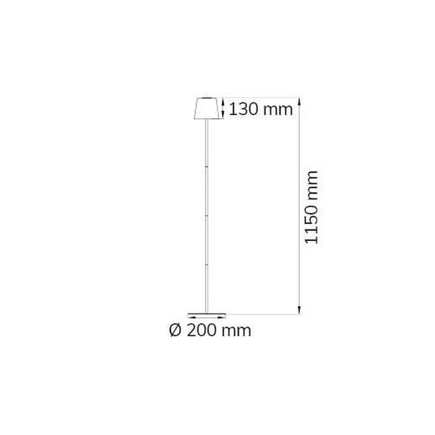 Wofi 3015.01.64.9000 - Lampe sur pied tactile dimmable LED GENK LED/2W/5V 2000 mAh