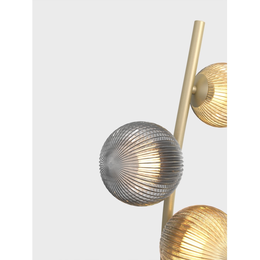 Wofi 3015-904 - Staande LED Lamp METZ 9xG9/3,5W/230V goud/grijs