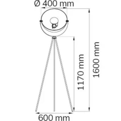 Wofi 3019.01.10.7000 - Staande lamp MONA 1xE27/40W/230V