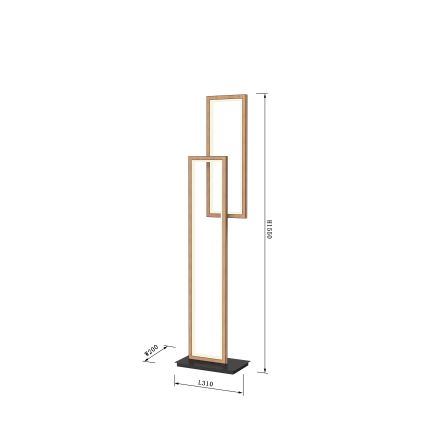 Wofi 3023-206 - Dimbare LED Staande lamp PESCARA LED/21W/230V