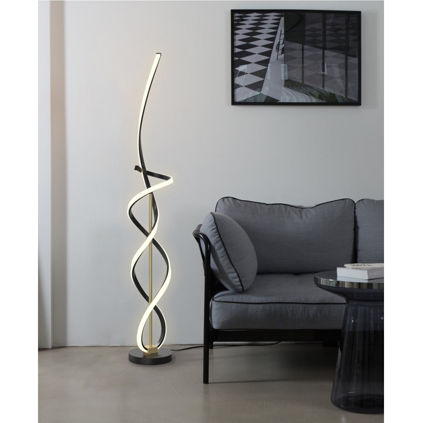 Wofi 3134-104 - Dimbare LED Staande lamp INDIGO LED/31W/230V zwart/goud