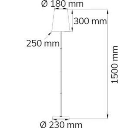 Wofi 3329.01.06.6000 - Staande lamp FYNN 1xE27/60W/230V wit