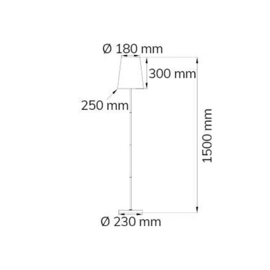Wofi 3329.01.10.6000 - Lampadaire FYNN 1xE27/60W/230V noir