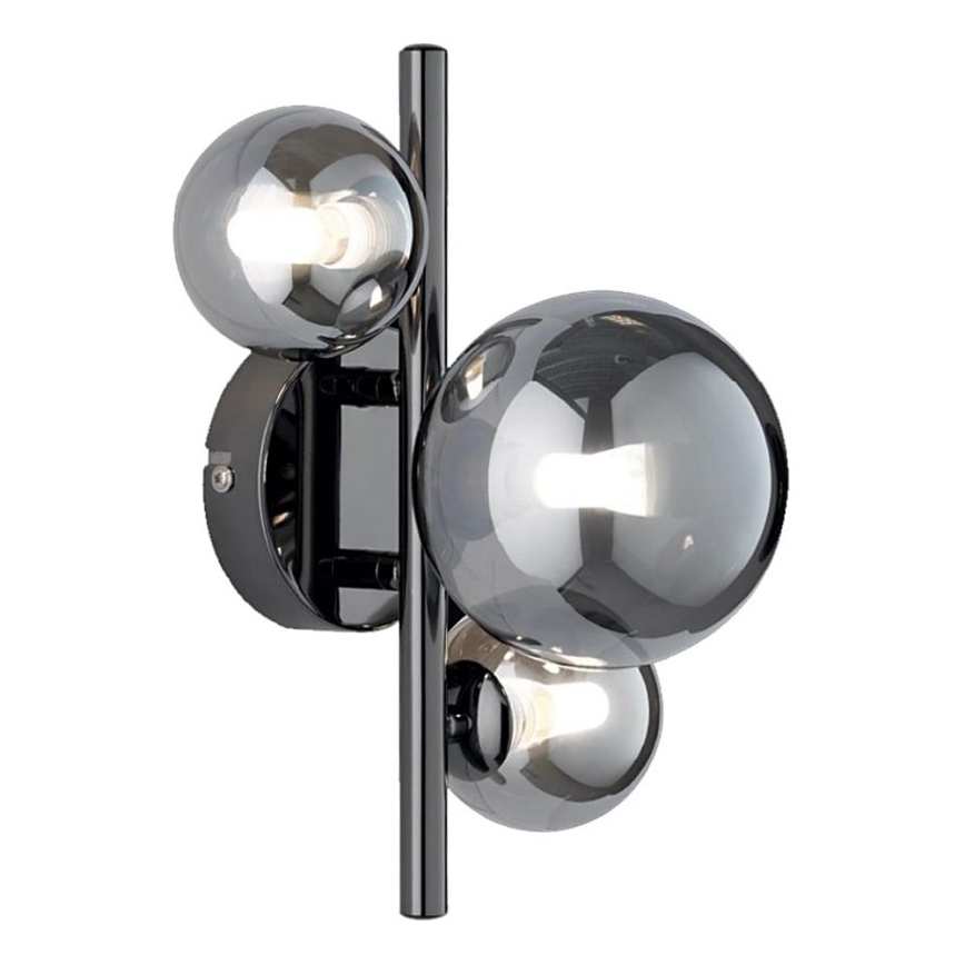 Wofi 4014.03.24.9000 - LED wand verlichting VILLA 3xG9/3W/230V zwart/glanzend chroom