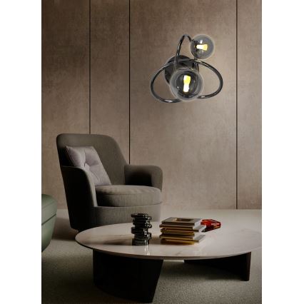 Wofi 4014-205 - Applique murale LED NANCY 2xG9/3,5W/230V noir/chrome brillant