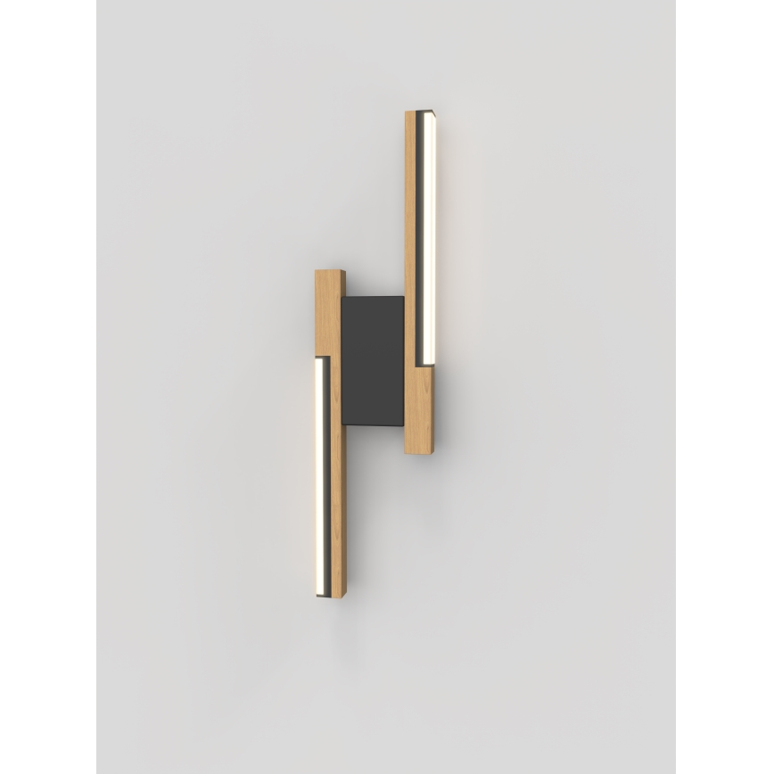Wofi 4031-206- Applique murale LED dimmable PALERMO 11W/230V en bois d'hévéa