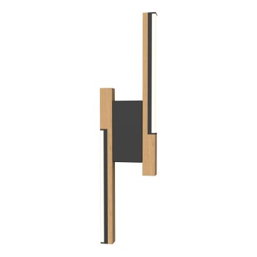 Wofi 4031-206 - LED Dimbare Wandlamp PALERMO 11W/230V hout/zwart