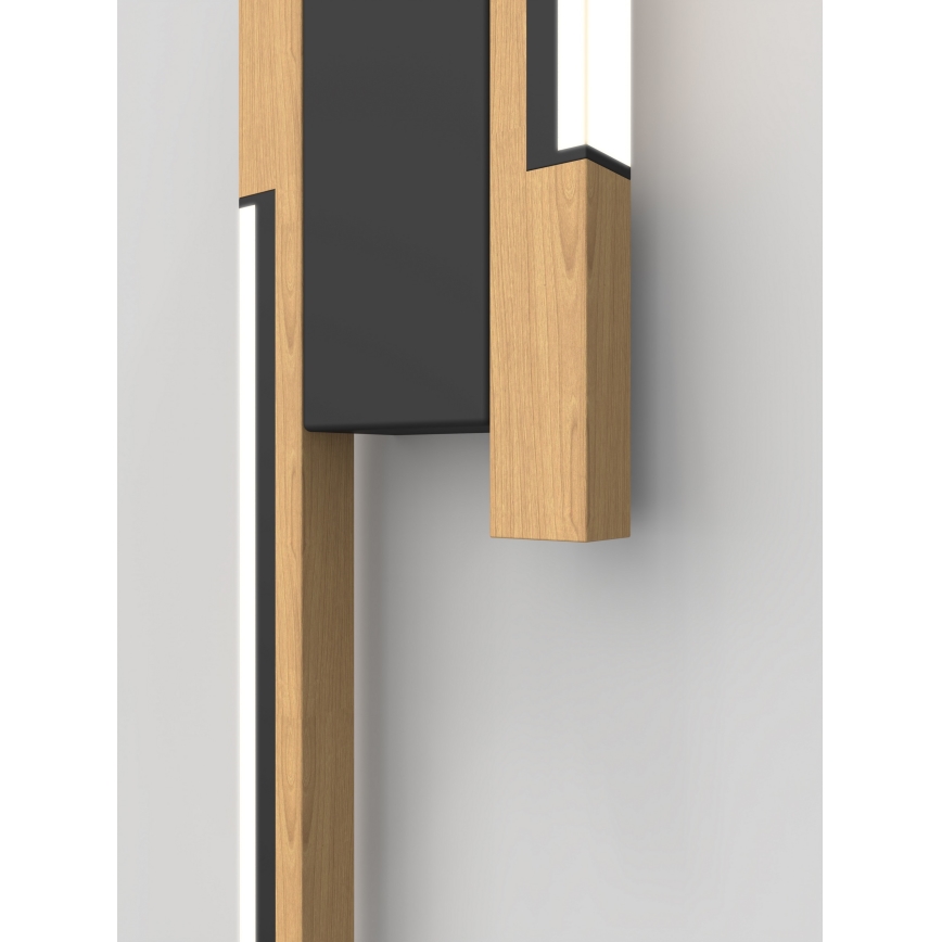 Wofi 4031-206 - LED Dimbare Wandlamp PALERMO 11W/230V hout/zwart