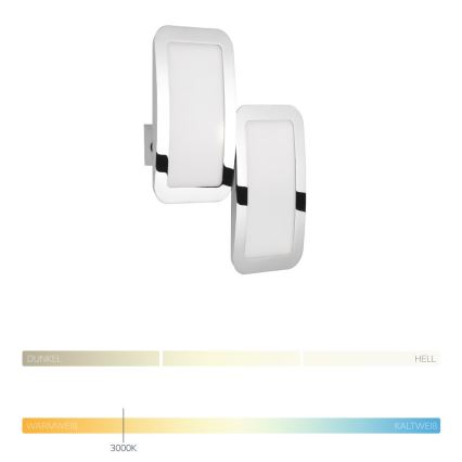 Wofi 4526.02.01.6000 - SET 2x LED Applique murale à intensité variable SAGA LED/8W/230V