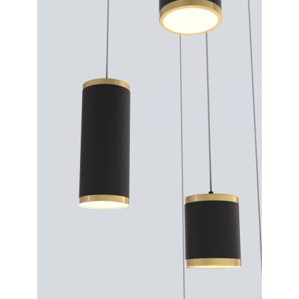 Wofi 5003-904 - Suspension filaire à intensité variable TOULOUSE LED/57W/230V noir/doré