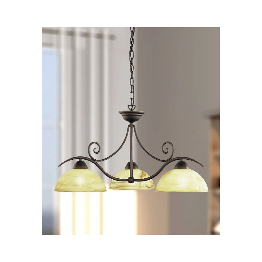 Wofi 5128.03.09.0000 - Hanglamp aan een ketting LACCHINO 3xE27/60W/230V