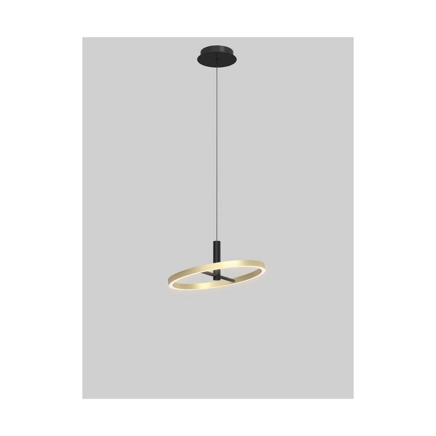 Wofi 6016-104L - Dimbare LED-hanglamp aan kabel BREST LED/19W/230V Ø 42 cm zwart/goud