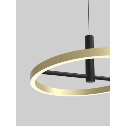 Wofi 6016-104L - Suspension LED dimmable sur câble BREST LED/19W/230V Ø 42 cm noir/doré
