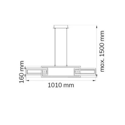 Wofi 6133.03.64.9000 - Dimbare LED hanglamp aan een koord MURIEL LED/26W/230V