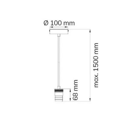 Wofi 6209.01.02.7000 - Suspension filaire NALA 1xE27/60W/230V doré