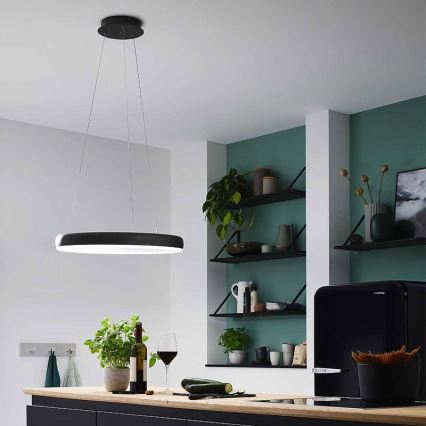 Wofi 6481.01.10.8501 - Suspension filaire à intensité variable LED CLINT LED/33W/230V 3000-6500K Wi-Fi + télécommande