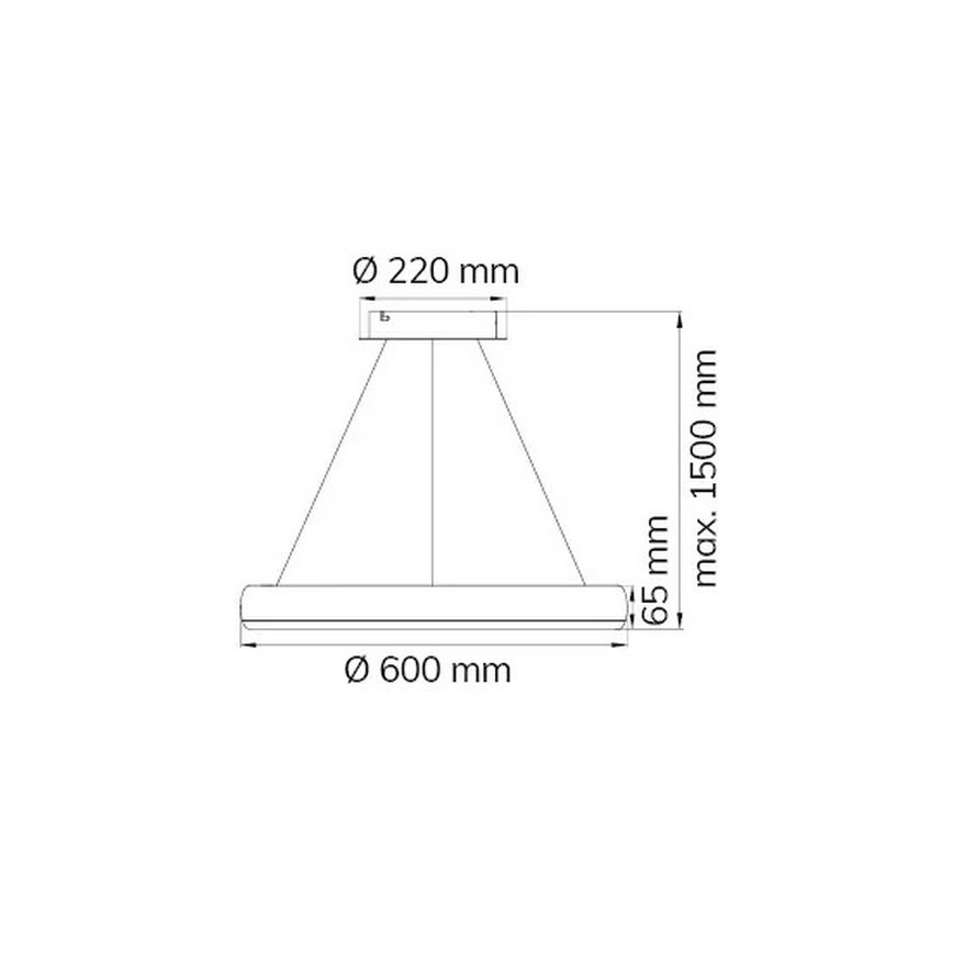 Wofi 6481.01.10.8501 - Suspension filaire à intensité variable LED CLINT LED/33W/230V 3000-6500K Wi-Fi + télécommande