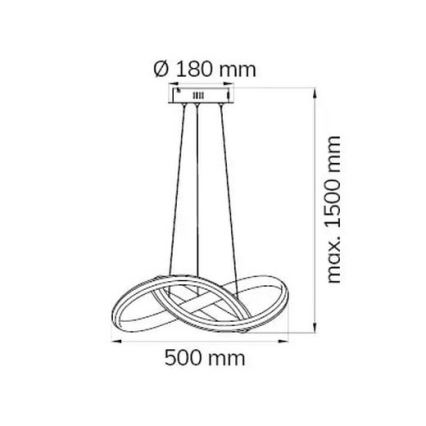 Wofi 6823.01.10.9500 - Dimbare LED hanglamp aan een koord SOLO LED/28W/230V