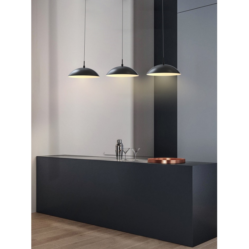 Wofi 7001-304 - Suspension filaire à intensité variable ROSCOFF LED/29W/230V noir/doré