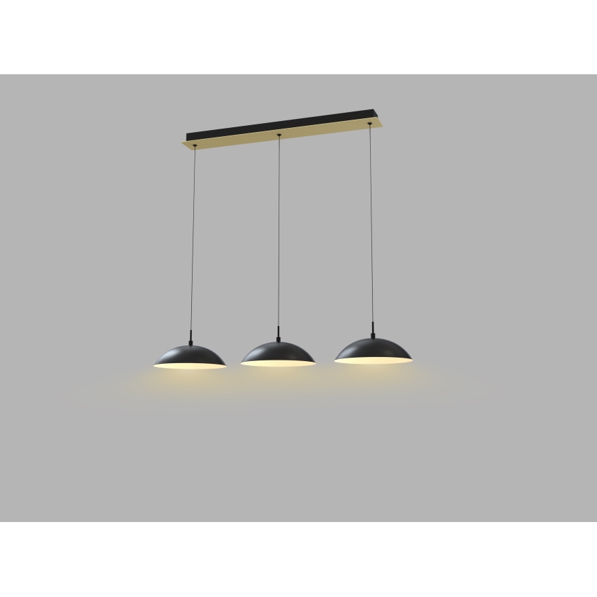 Wofi 7001-304 - Suspension filaire à intensité variable ROSCOFF LED/29W/230V noir/doré
