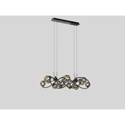 Wofi 7014-1405 - LED Hanglamp aan een koord NANCY 14xG9/3,5W/230V zwart/glanzend chroom