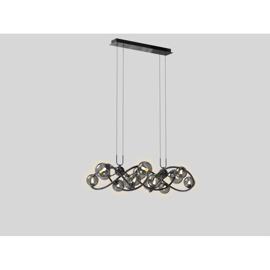 Wofi 7014-1405 - LED Hanglamp aan een koord NANCY 14xG9/3,5W/230V zwart/glanzend chroom