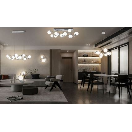 Wofi 7014-807 - LED Hanglamp aan een koord NANCY 8xG9/3,5W/230V glanzend chroom