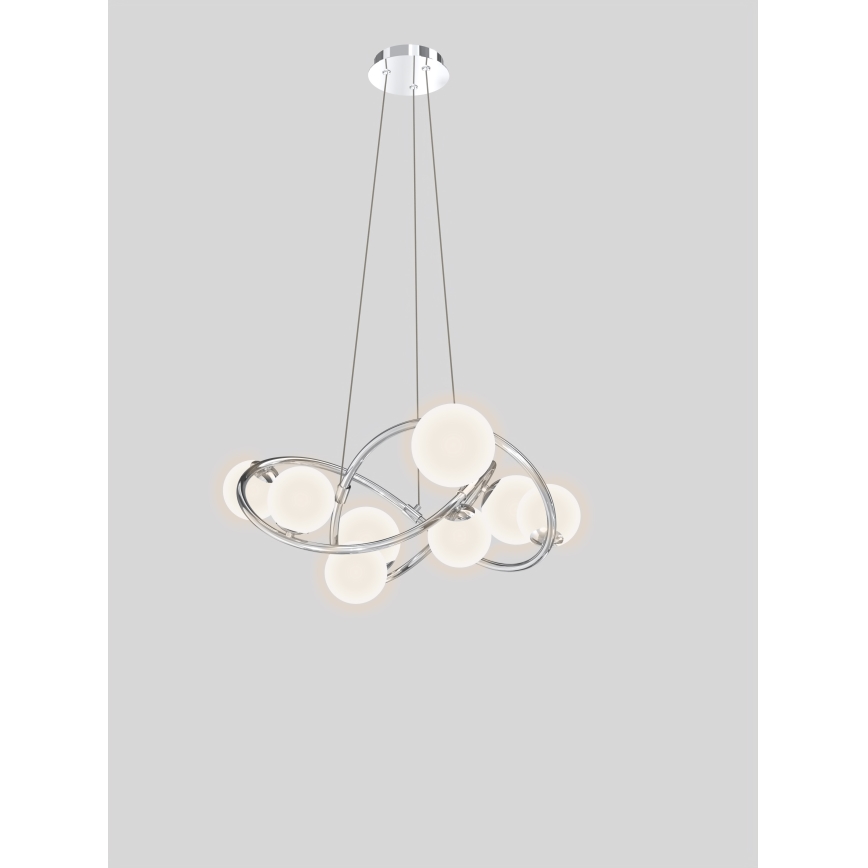 Wofi 7014-807 - LED Hanglamp aan een koord NANCY 8xG9/3,5W/230V glanzend chroom