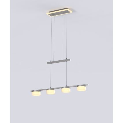 Wofi 7054-503 - Dimbare LED hanglamp aan een koord JESSE LED/21W/230V mat chroom