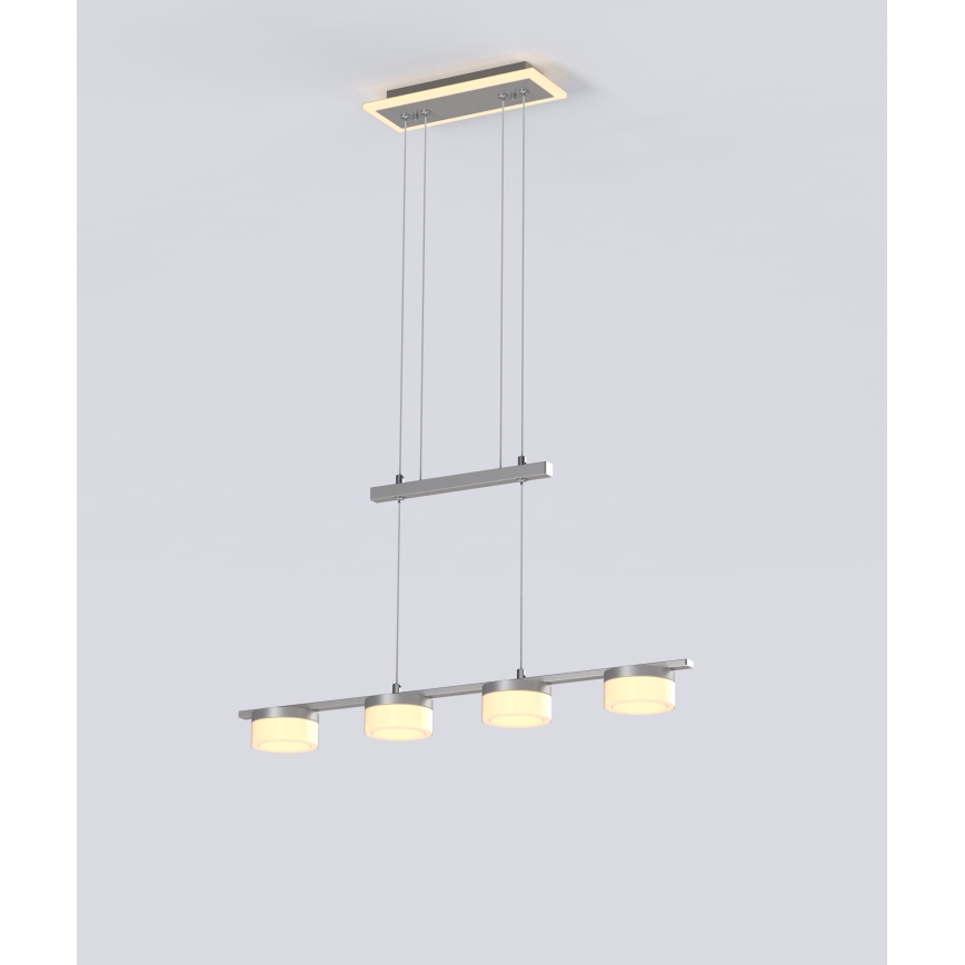 Wofi 7054-503 - Suspension filaire à intensité variable JESSE LED/21W/230V chrome mat