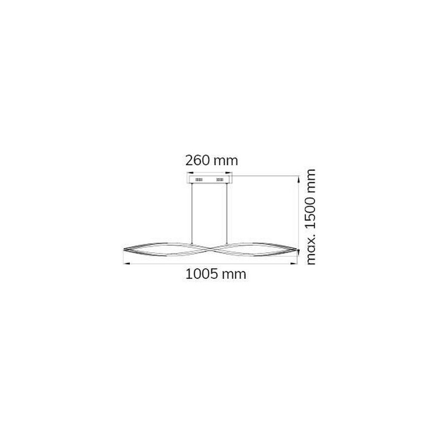 Wofi 7152.02.01.6000 - Dimbare LED hanglamp aan een koord IDANA 2xLED/13,5W/230V