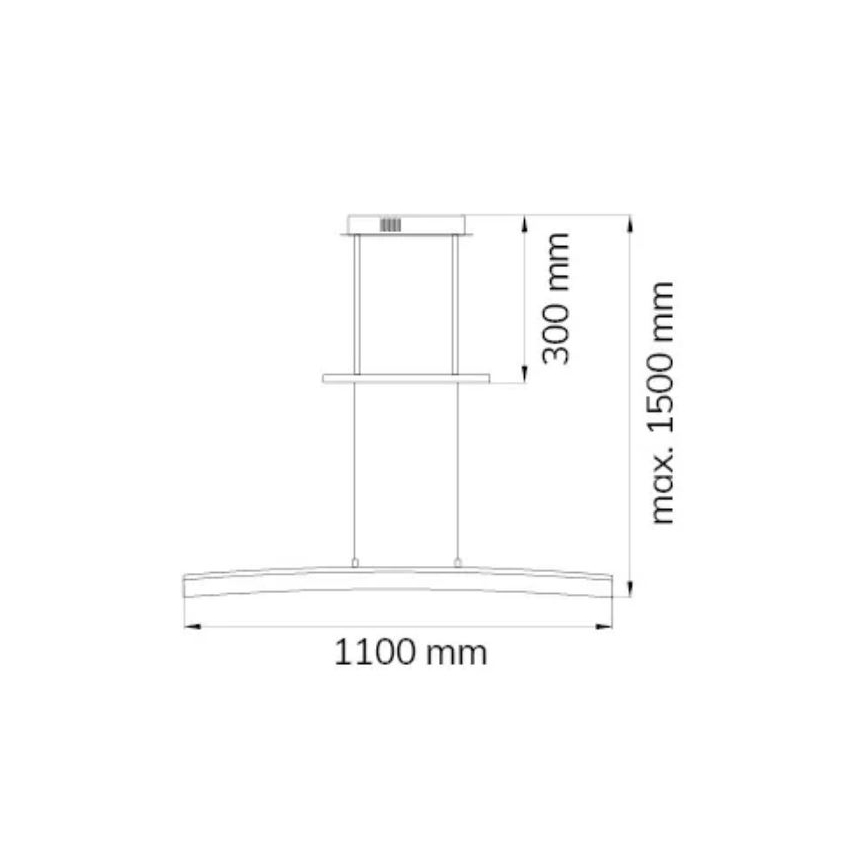Wofi 7230.01.64.6000 - Dimbare LED hanglamp aan een koord FERROL LED/28W/230V