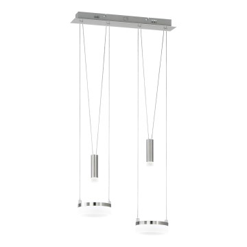 Wofi 7263.04.54.6000 - Dimbare LED hanglamp aan een koord JETTE 2xLED/7,5W/230V + 2xLED/1W