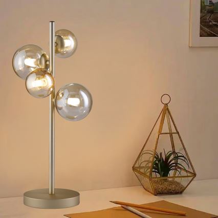 Wofi 8014.04.14.9000 - LED Tafellamp VILLA 4xG9/3W/230V goudkleurig