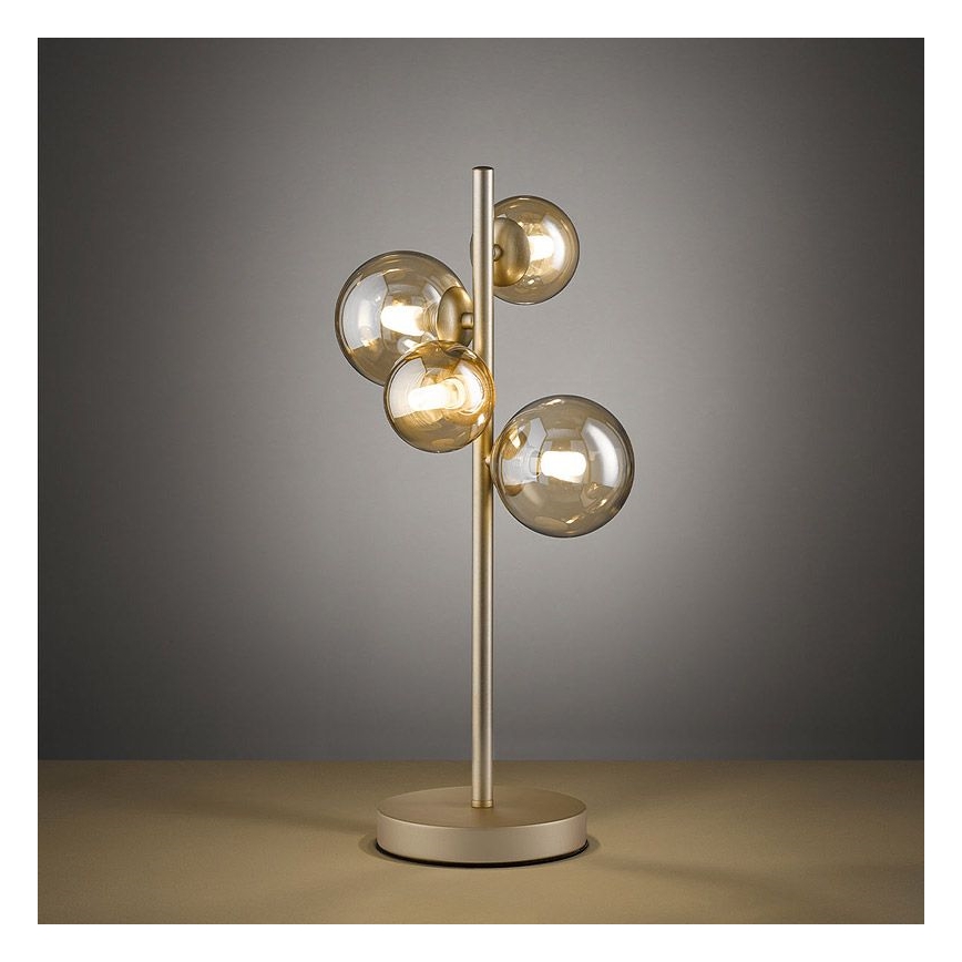 Wofi 8014.04.14.9000 - LED Tafellamp VILLA 4xG9/3W/230V goudkleurig