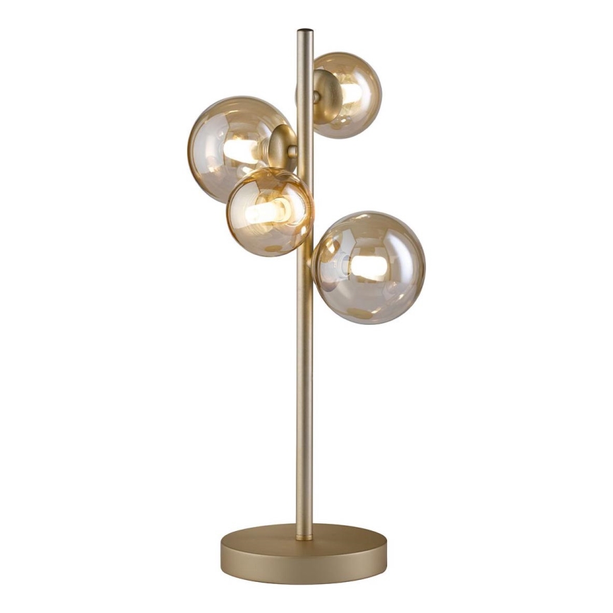 Wofi 8014.04.14.9000 - LED Tafellamp VILLA 4xG9/3W/230V goudkleurig