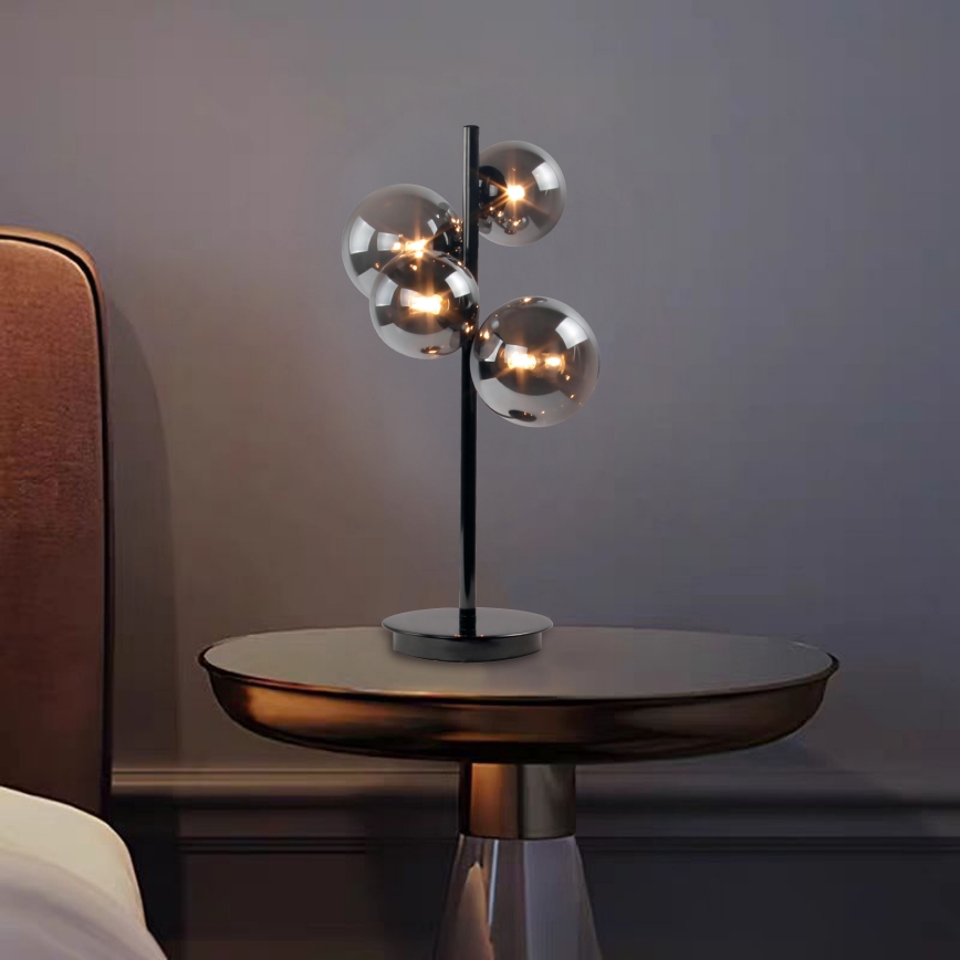 Wofi 8014.04.24.9000 - LED Tafellamp VILLA 4xG9/3W/230V zwart