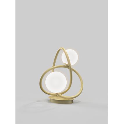 Wofi 8014-201 - Lampe de table LED NANCY 2xG9/3,5W/230V doré/blanc