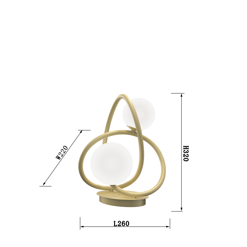 Wofi 8014-201 - Lampe de table LED NANCY 2xG9/3,5W/230V doré/blanc