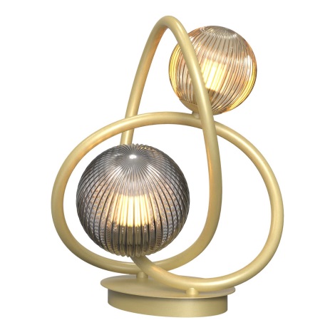Wofi 8015-204 - LED Tafellamp METZ 2xG9/3,5W/230V goud/grijs