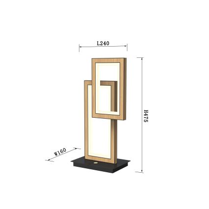 Wofi 8023-206 - Dimbaar LED touch tafellampje PESCARA LED/21W/230V